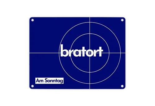 speecheese Metallschild Bratort Metallschild in 15x20 cm mit Spruch: Bratort Am Sonntag