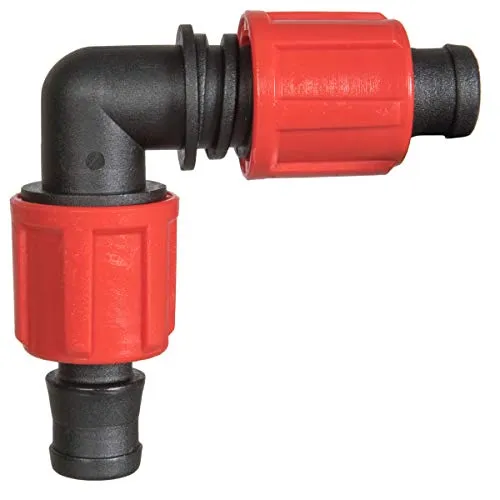 HOLZBRINK 5x L-Stück 5/8 x 5/8 Zoll Rohrverbinder für Richtungsänderung des Verlegerohrs oder Tropfschlauchs, HBZ-04
