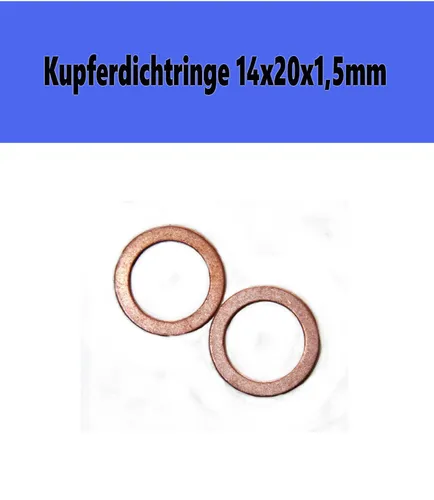 Kupferdichtringe  AUDI VW DIN 7603 A Ölablassschraube M 14 x 20 x 1,5 2