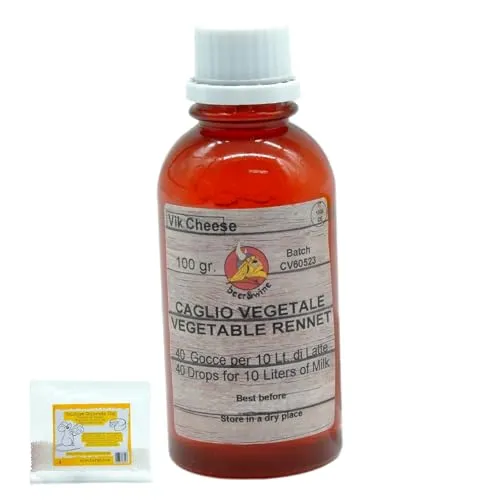 Lab für Käse Macht Vegetarier 100ml + Kostenloses Calciumchlorid