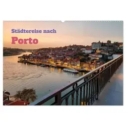 CALVENDO Wandkalender Städtereise nach Porto 2026 - Entdecken Sie die Schönheit von Porto mit diesem hochwertigen Wandkalender. 12 atemberaubende Bilder zeigen die historische Altstadt und die malerische Flusslandschaft. Nachhaltig produziert auf FSC-zertifiziertem Papier.