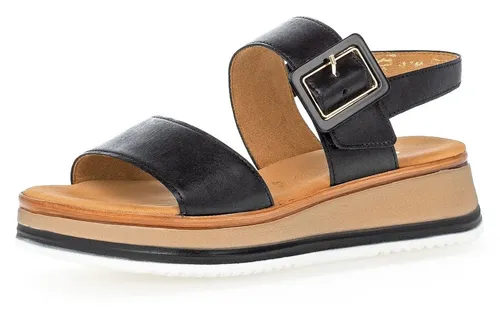 Gabor RHODOS Keilsandalette – Sommerschuh in Weite G in schwarz von Gabor
