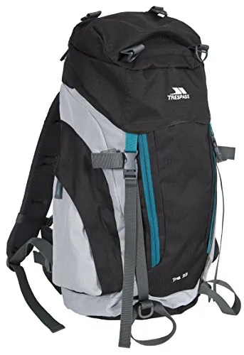 Trespass Trek 66 Rucksack mit Regenhülle - 66 Liter Rucksack, ideal für Abenteuer, mit gepolsterten Schulterträgern und eingebauter Regenhülle für optimalen Wetterschutz.