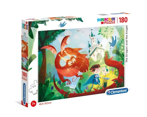 CLEMENTONI Puzzle Drache und Ritter 180 Teile