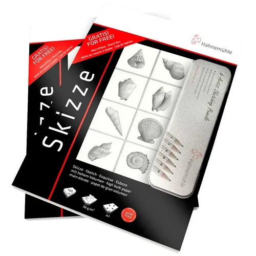 Skizzenblock + Bleistift Set, 96g/m², DIN A3