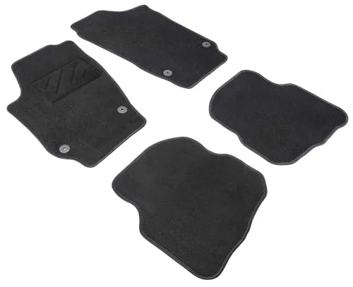 WALSER Comfort Auto Fußmatten für VW Polo (2001-2009) - Maßgeschneiderte Fußmatten für VW Polo, CrossPolo mit 100% Passform. Robuste, langlebige Qualität schützt vor Schmutz und Nässe. Einfache Montage mit sicherem Halt.