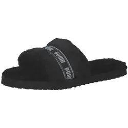 PUMA Damen Pantollete Fluff 384937 Hausschuh schwarz in schwarz von PUMA