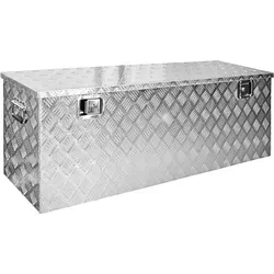 Trucky Truckbox Werkzeugbox D210 - Robuste Aluminium Werkzeugkiste mit verschweißten Kanten, ideal für Werkstatt oder Hobby. Inklusive 2 Schlössern und 4 Schlüsseln für sichere Aufbewahrung.