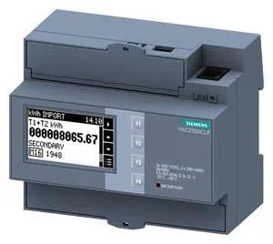 Siemens 7KM PAC2200 65 A 3P SENTRON Messgerät - Multifunktionsmessgerät mit LCD-Anzeige für präzise Messungen bis 65 A, ideal für Industrieanlagen und Bürogebäude, unterstützt Modbus TCP und MID-zertifiziert.