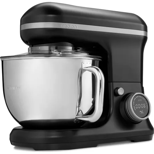 MEDION Küchenmaschine MD18420 - 1.200 Watt, 8 Stufen mit Eisschüssel - Universalküchenmaschine mit 1.200 Watt Leistung und 8 Geschwindigkeitsstufen. Inklusive Eisschüssel für kreative Eisrezepte und elegantes Design aus hochwertigen Materialien.