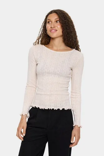 Saint Tropez Langarmshirt GruSZ gewellter Saum