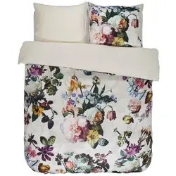 Essenza Satin-Bettwäsche Fleur Nightblue 200x200cm in blau von Essenza