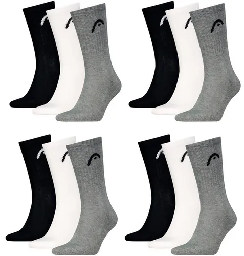 Head Sportsocken HEAD Herren Damen Sportsocken Crew Style im 12er Pack (12er Pack)