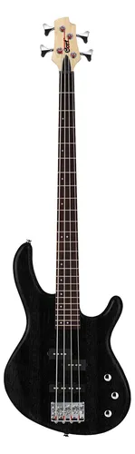 Cort Action PJ E-Bass Open Pore Black - Cort Action Bass Serie, Open Pore Black Finish für einen modernen Look und hervorragenden Klang, ideal für Anfänger und Fortgeschrittene.