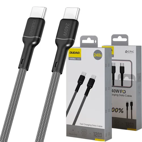 Ladekabel Dudao L9C Max 240W PD Schnellladung USB-C – USB-C 2 m – schwarz