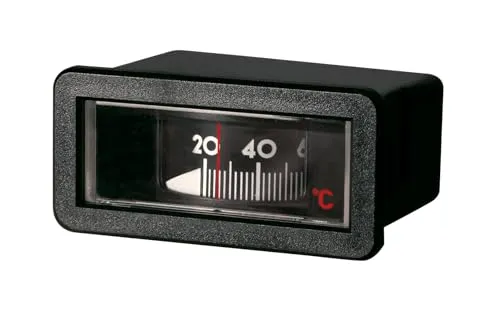 Kessel-Thermometer 58 mm x 25 mm, Einbaulage waagrecht, Anzeigebreich 0 - 120 °C m. Kapillarleitung 1500mm