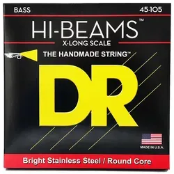 DR Strings Hi-Beams LMR-45 .045-105 - E-Bass Saiten - Hochwertige E-Bass Saiten mit exzellenter Ansprache und langanhaltendem Klang, ideal für professionelle Bassisten.
