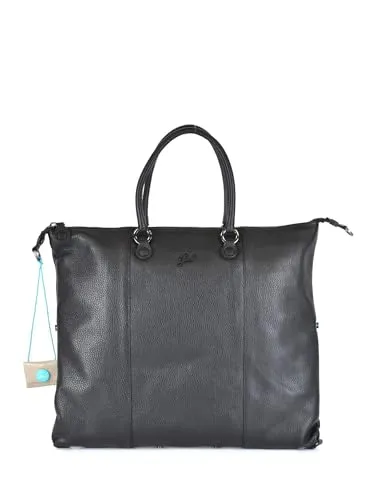GABS G3 PLUS TG L NERO - Praktische Damen-Schultertasche - Damen-Schultertasche mit Rucksackfunktion, ideal für Stadtbummel und Erledigungen. Inklusive herausnehmbarer Bodenplatte, Maße: 44 x 37 x 3 cm.