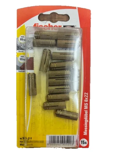 Fischer Messingdübel MS 6 x 22 K
