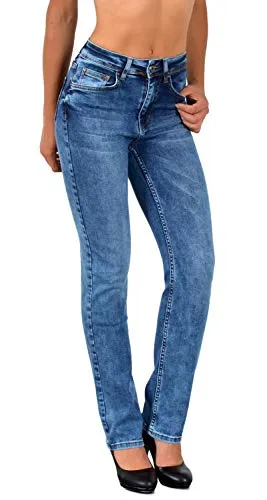 ESRA Damen Straight Fit Jeans - Hochwertige Jeanshose bis Größe 54 - Die ESRA Damen Straight Fit Jeans vereint Komfort und Stil. Mit hohem Bund und Stretch-Anteil bietet sie eine perfekte Passform für den Alltag. Erhältlich bis Größe 54, ideal für vielfältige Looks.