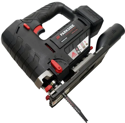 PARKSIDE PERFORMANCE® Akku-Stichsäge 20V PPSTDA 20 - Akku-Stichsäge mit 5 wählbaren Schnittwinkeln, bürstenlosem Motor für hohe Lebensdauer und schneller Sägefortschritt – ideal für präzise Schnitte in Holz und Metall.