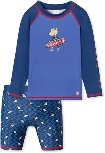 Schiesser Mädchen Badeset Badeanzug Dots Hellblau Gr. 140 - Stylisches 2-teiliges Badeset für Jungen in Hellblau mit Punkten. Ideal für den Sommer, sorgt für hohen Tragekomfort und Bewegungsfreiheit beim Schwimmen.