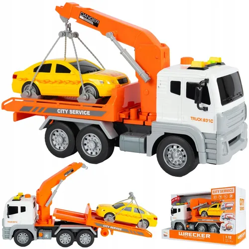 MalPlay Auto Pannenhilfe Spielzeug mit Hebebühne und Sound