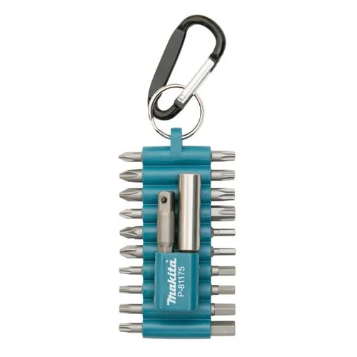 Makita P-81175 Bit-Set 22-teilig – Vielseitige Präzision für Profis - Das Makita P-81175 Bit-Set bietet 22 Teile für verschiedene Anwendungen. Ideal für präzise Arbeiten mit Innen-Sechsrund, Kreuzschlitz und Innen-Sechskant. Robuste Qualität für den professionellen Einsatz.