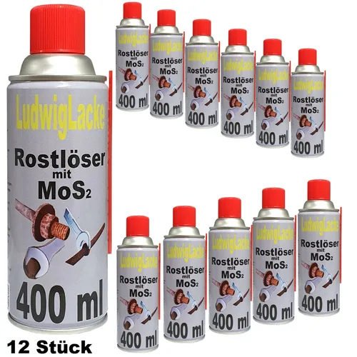 Rostlöser Spray 12 x 400ml Sprühdose mit MoS2 Kriechöl