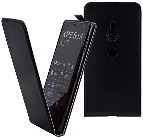 Favory Flip-Style Tasche für Sony Xperia XZ2 Hülle Schutzhülle Case in schwarz (Nicht für das XZ2 Compact geeignet)