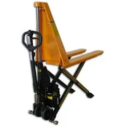 qteck Semi-Elektrischer Scherenhubwagen SHW-Serie 1000kg Tragkraft PU/Single 1190mm Gabellänge