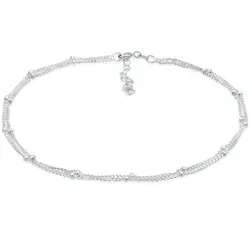 Elli Fußkette mit Kugeln, 925 Silber in silber von Elli