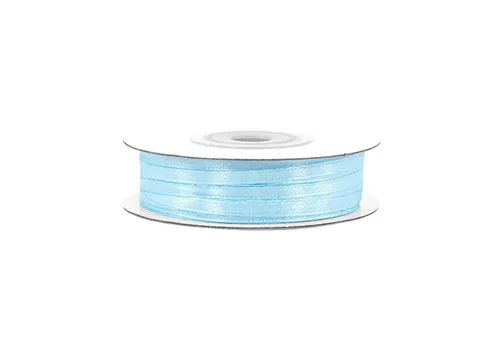 Creativery Satinband, Satinband 3mm x 50m Rolle Hellblau
