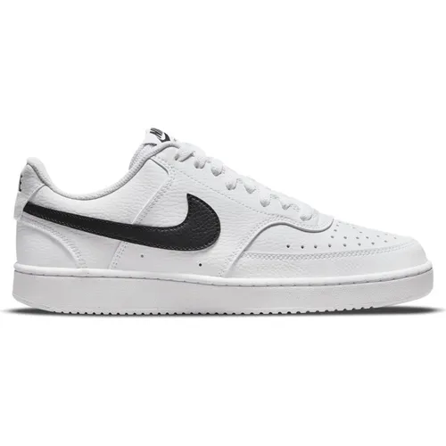 Nike Court Vision Low Next Nature Damen - Weiße Sneaker im Retro-Stil - Sneaker inspiriert von den 80er Jahren, mit Echtleder und Kunstleder für eleganten Style und Tragekomfort. Perfekt für Basketball-Fans und modebewusste Frauen.