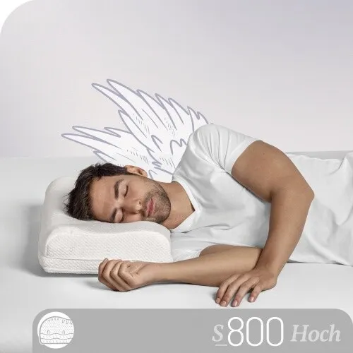 Talalay Latex Nackenstützkissen Schlafstil S800LM - Kissen aus Talalay Natur Latex für optimale Nackenstütze, Größe 40 x 80 cm, mit atmungsaktiven Tencel Bezug, ideal für erholsamen Schlaf.