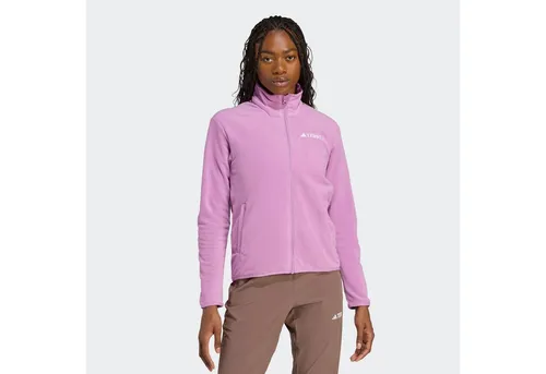 adidas Damen Terrex Multi Essentials Fleece Jacket - Funktionsjacke aus 100 % recyceltem Polyester, regulär geschnitten mit seitlichen Reißverschlusstaschen für praktischen Stauraum.