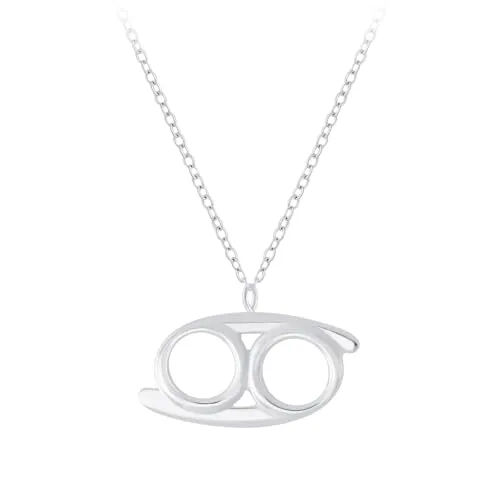 MONKIMAU Damen Halskette Krebs Sternzeichen 925 Sterling Silber - Frauen Halskette, Silberkette, Halsschmuck, Anhänger - hypoallergen, nickelfrei & verstellbar