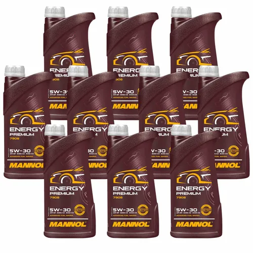 10x1 Liter MANNOL Energy Premium 5W-30 Motoröl API SN/CH-4 ACEA C2 C3 GM dexos2