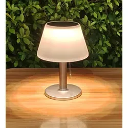 Solarbetriebene LED Tischleuchte für Garten, Terrasse und Balkon