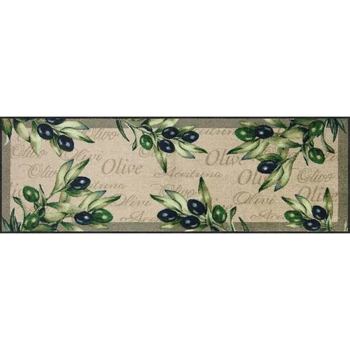 Salonloewe Olive Olivo Fußmatte waschbar 60x180 cm Sauberlaufmatte