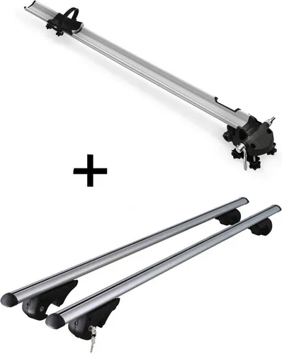 Fahrradträger Bike Pro + Relingträger Rio 135 für Opel Agila 00-'07 - Fahrradträger-Set für Opel Agila 00-'07, aus leichtem Aluminium, ideal für alle Fahrradtypen. Maximale Zuladung von 15 kg und einfach zu montieren für mehr Komfort auf langen Fahrten.