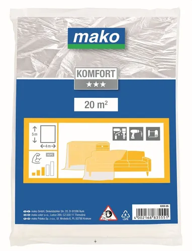 Malerabdeckplane KOMFORT 12my Malerfolie Abdeckfolie Plane Schutzfolie 4 x 12,5m