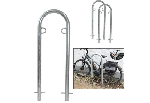 TRUTZHOLM Fahrradständer 2 x Fahrradanlehnbügel - Stabiler Fahrradständer aus feuerverzinktem Stahl, ideal für öffentliche und private Bereiche, sorgt für sicheren Halt von bis zu zwei Fahrrädern.