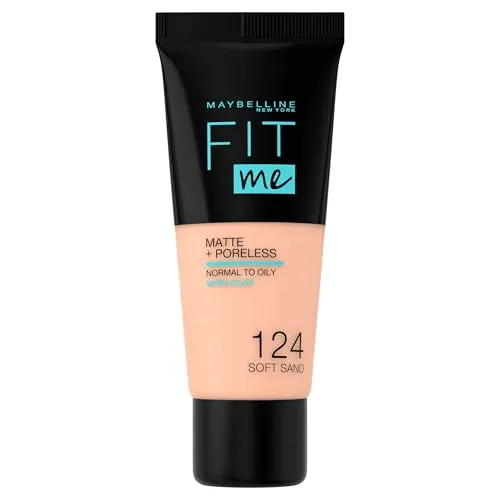 Maybelline New York Fit me! Matte & Poreless Make-up Nr. 124 Soft Sand, 30 ml