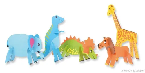 matches21 HOME & HOBBY Dinosaurier Steckbausatz Holz Kinder Holzbaukasten