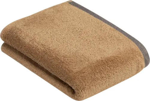 bugatti Badetuch Prato, 67x140 cm - Hochwertiges Walkfrottier-Badetuch in camel mit eleganter melierter Optik, ideal für den täglichen Gebrauch und OEKO-TEX® zertifiziert.