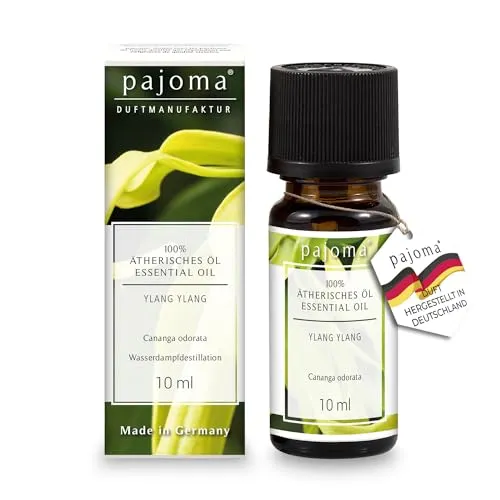 pajoma® Duftöl 10 ml, Ylang-Ylang | 100% Naturrein Ätherisches Öl für Aromatherapie, Duftlampe, Aroma Diffuser, Massage, Naturkosmetik | Premium Qualität