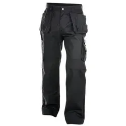 DASSY® Oxford Arbeitshose - Größe 50 - SCHWARZ - Arbeitshose mit verstellbaren Cordura-Kniepolstertaschen und praktischen Holstertaschen, ideal für Handwerker und Profis, die Wert auf Funktionalität legen.