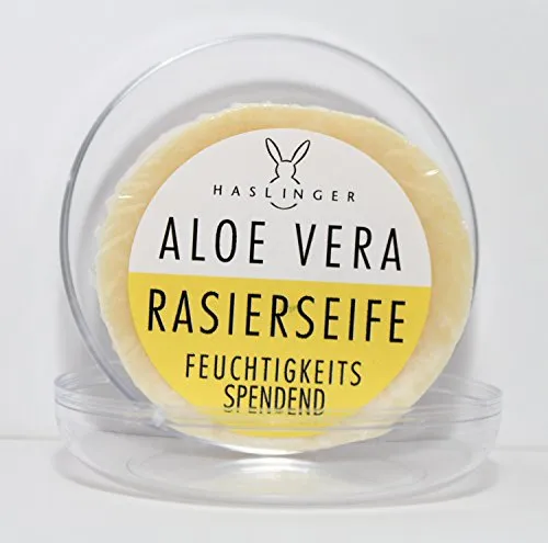 HASLINGER Aloe Vera Rasierseife in Aluhülle, 60 g