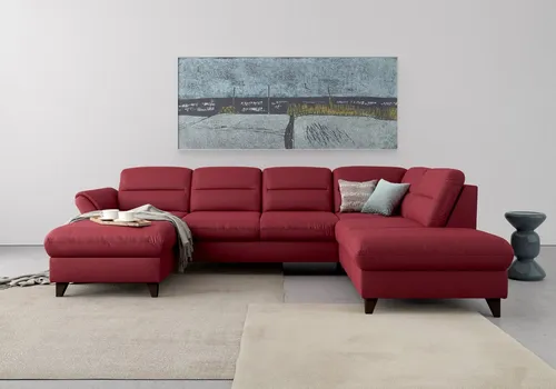 sit&more Wohnlandschaft Mellum U-Form, Federkern, wahlweise mit Bettfunktion, Stauraum und Armteilfunktion